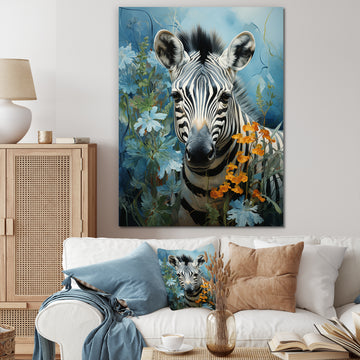 Zebra Zenith Portrait - Zebra Canvas Wall Art